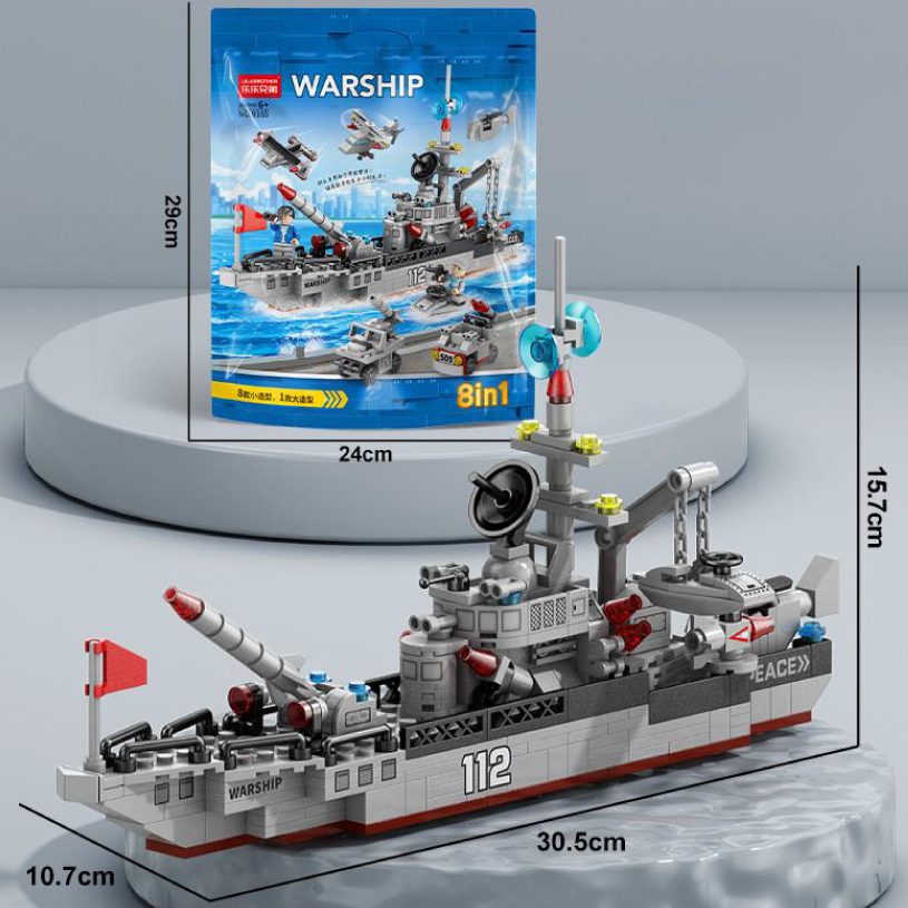 9165-Warship Bricktop 9165 Warship Building Blocks - Image 1
